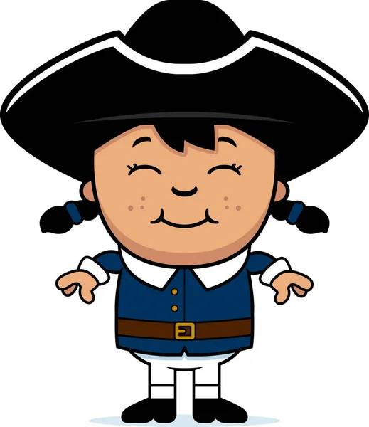 Caricatura Colonial Niño — Vector de stock