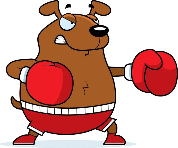 Cartoon Dog Boxing — Stock Vector