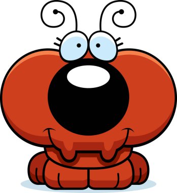 Çizgi film karınca gülümseyen