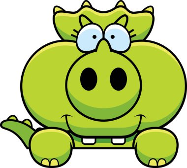 Çizgi film Triceratops bakmak