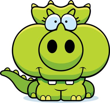 Çizgi film Triceratops gülümseyen