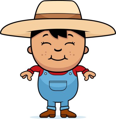 Çizgi film çocuk çiftçi