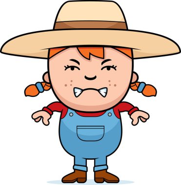 Kızgın çiftçi kız