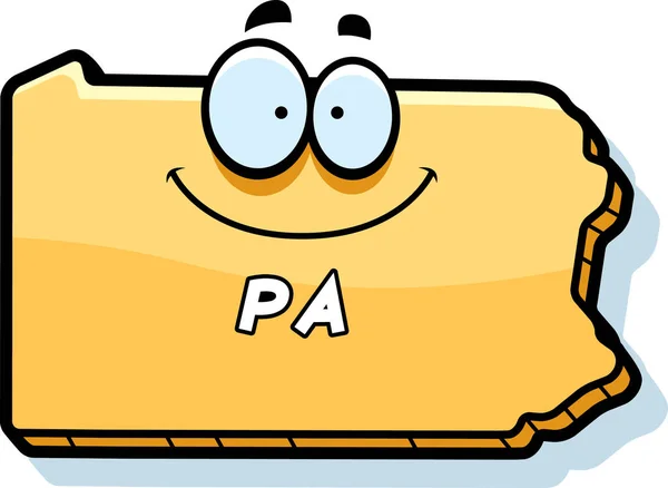 Cartoon Pennsylvania leende — Stock vektor