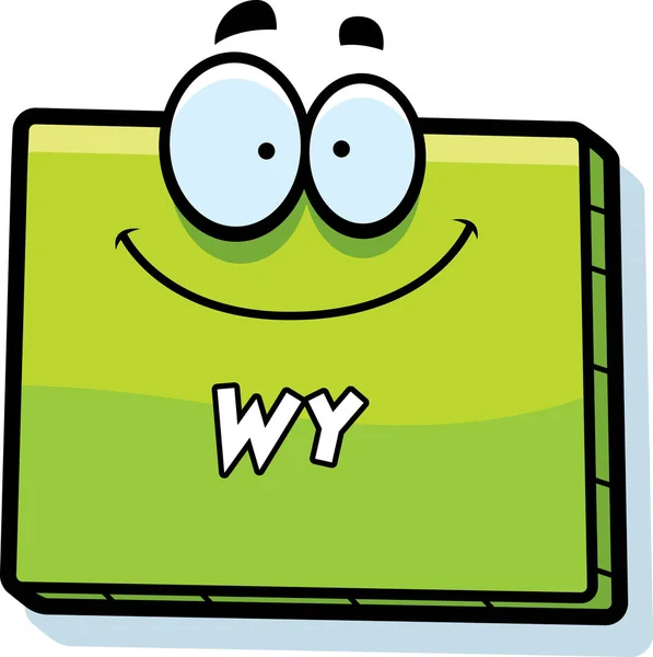 Cartoon Wyoming Sorridente — Vettoriale Stock