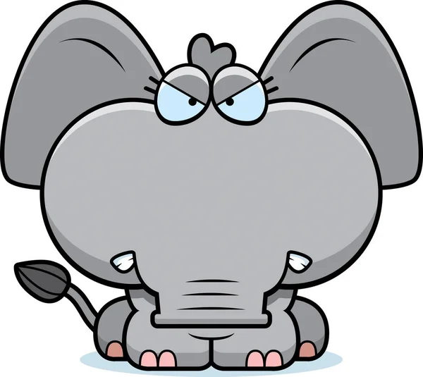 Cartoon boze olifant — Stockvector
