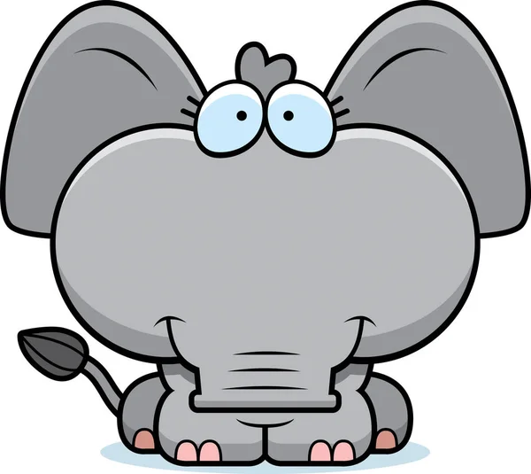 Kreslený slon s úsměvem — Stockový vektor
