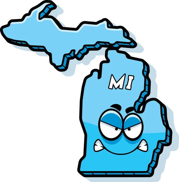 Desenhos animados com raiva Michigan — Vetor de Stock