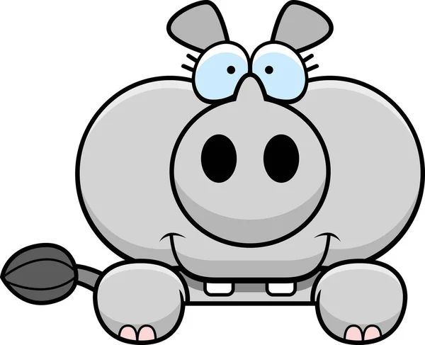 Nosorożec kreskówka wgląd — Wektor stockowy