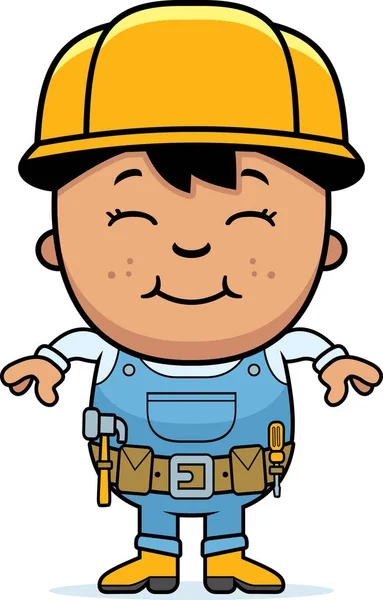 Desenhos animados Criança Construtor —  Vetores de Stock