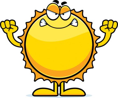 Kızgın çizgi film güneş