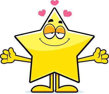 Çizgi film yıldız kucaklama