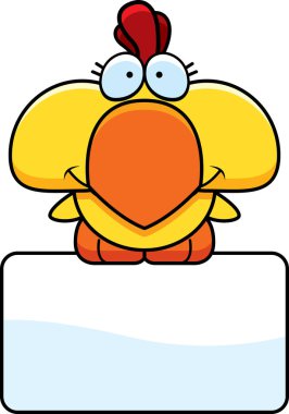 Çizgi film tavuk işareti