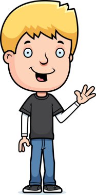 Genç çocuk sallayarak