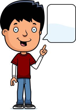 Konuşan genç çocuk