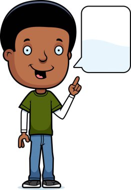 Konuşan genç çocuk