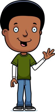 Genç çocuk sallayarak