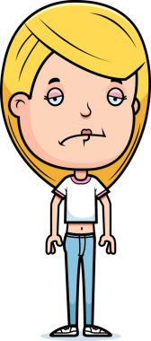 hüzünlü bir genç kız