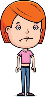 hüzünlü bir genç kız