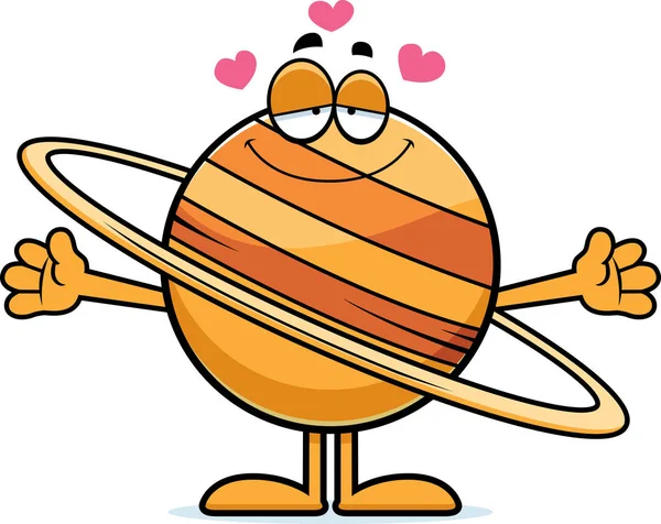 Caricatura Saturno abrazo — Archivo Imágenes Vectoriales
