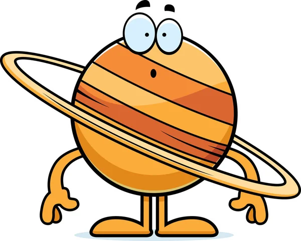 Sorprendida caricatura Saturno — Archivo Imágenes Vectoriales