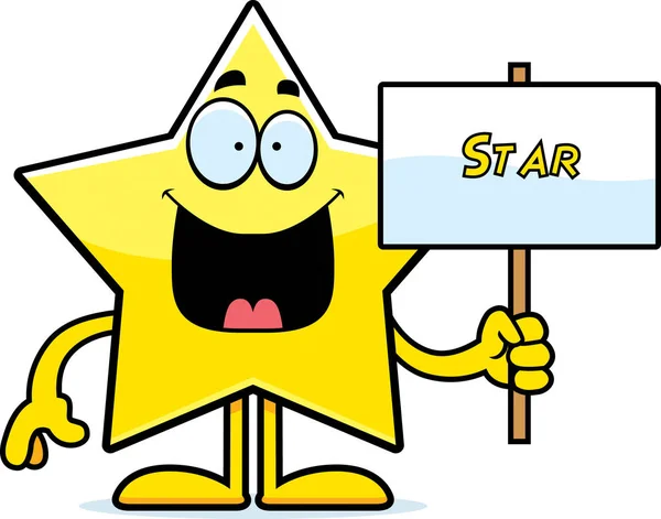 Çizgi film yıldız işareti — Stok Vektör