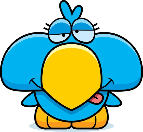 Dessin animé Goofy Blue Bird — Image vectorielle