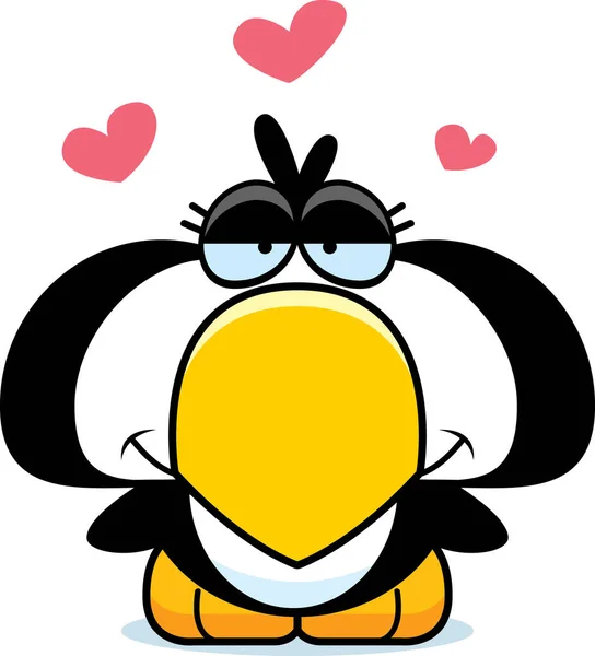 Cartoon amore pinguino — Vettoriale Stock