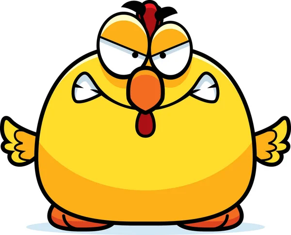 Angry Little Chicken — Stock Vector