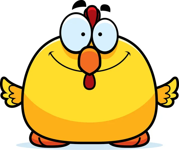 笑みを浮かべて小さな鶏 — ストックベクタ