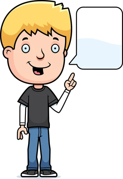 Talking Teen Boy — Stock Vector