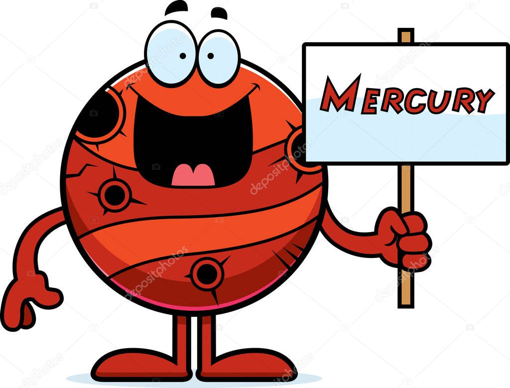 Pictures: mercury cartoon | Cartoon Mercury Sign — Stock Vector