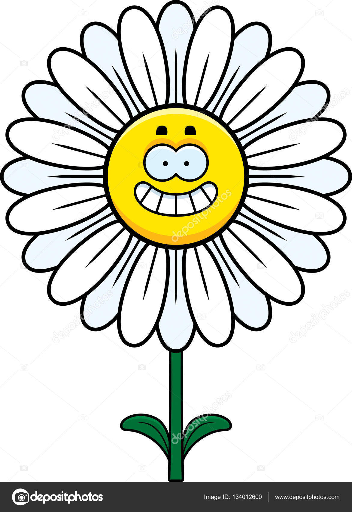 Cartoon Happy Daisy Stock Vector Image by ©cthoman 134012600