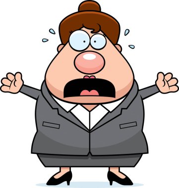 gergin bir iş kadını