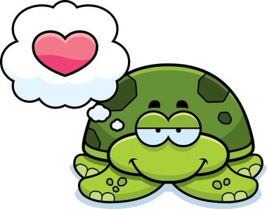 Küçük deniz kaplumbağası aşık