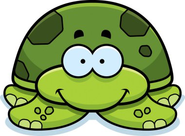 Gülümseyen küçük deniz kaplumbağası