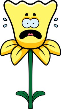 Çizgi film korkmuş nergis