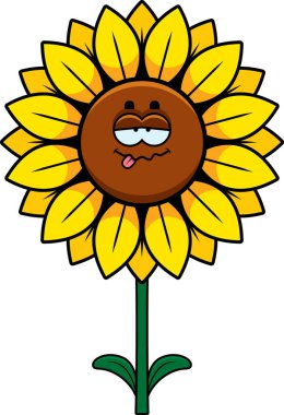 Çizgi film hasta ayçiçeği