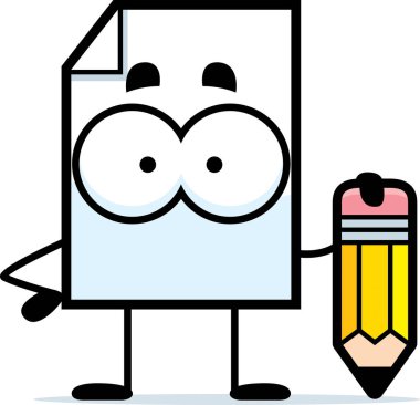 Çizgi film kağıt kalem