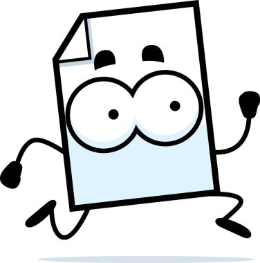 Çizgi film kağıt çalışan