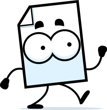 Çizgi film kağıt yürüyüş