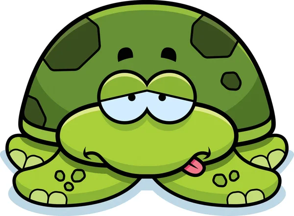 Sjuk liten havssköldpadda — Stock vektor