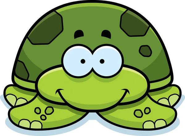 Smiling Little Sea Turtle — Stock Vector
