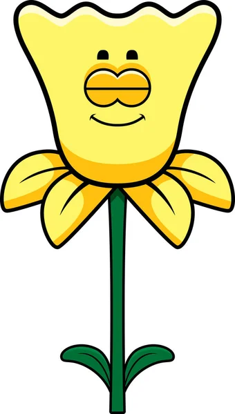 Cartoon sover Daffodil — Stock vektor