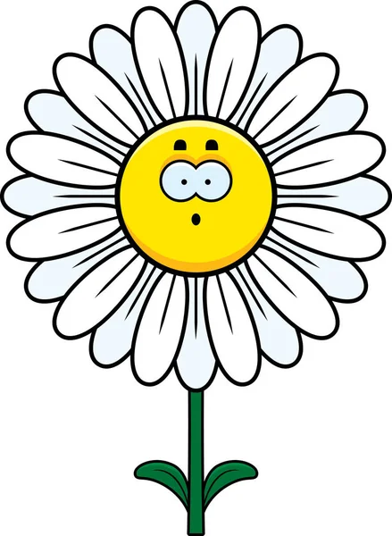 卡通惊讶的雏菊 — 图库矢量图片