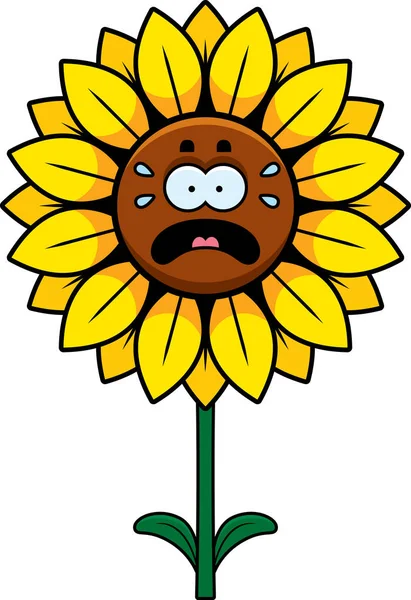 Çizgi film korkmuş ayçiçeği