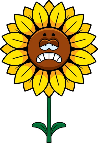 stock vector Cartoon Sad Sunflower