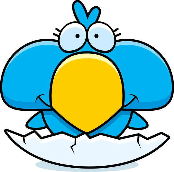Escotilha de pássaro azul dos desenhos animados —  Vetores de Stock