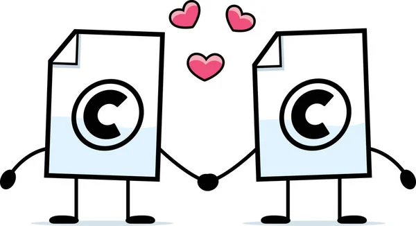 Cartoon Copyright Amour — Image vectorielle