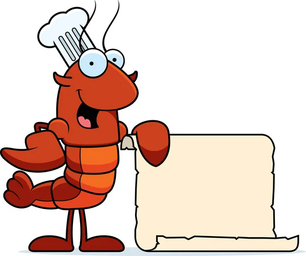 Receita do chef lagostim — Vetor de Stock